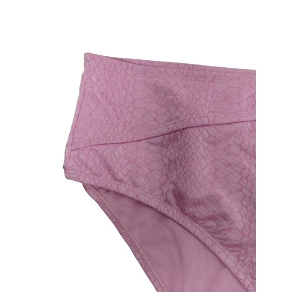 Time and Tru Womes 3XL Strawberry Cream High Waist Embellished Bikini Bottoms - Picture 3 of 7